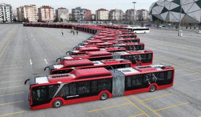 Konya’nın ulaşım filosuna 53 çevreci otobüs